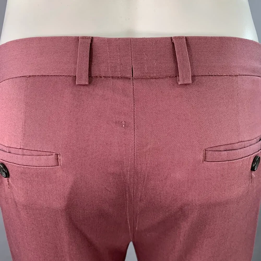 PAUL SMITH Size 38 Burgundy Mauve Cotton Blend Single Breasted Slim Fit Suit